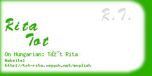 rita tot business card